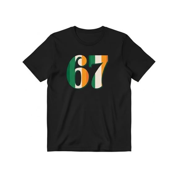 Irish Flag 67 Graphic Unisex Short Sleeve Cotton Tee For Kids Funny Cute Style St Patricks Day Holiday Gift