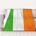 thumbnail image 1 of Irish Flag Throw Blanket Warm Camping Outdoor Light Weight Cozy Blanket for Couch Sofa Bed 40"x30", 1 of 7