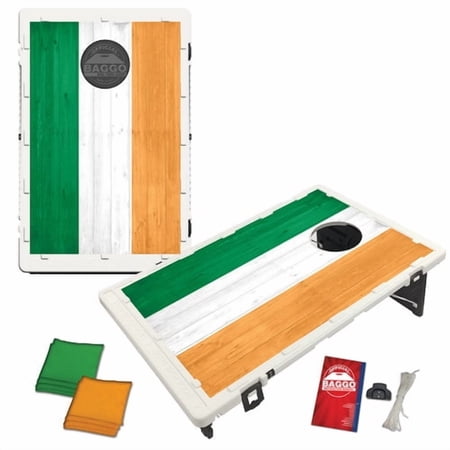 Irish Flag Wood Texture Portable 2x3 Bean Bag Toss Cornhole Style Game by BAGGO