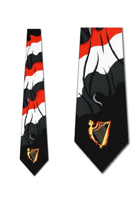 Irish Flag and Harp Necktie Mens Tie by Tieguys