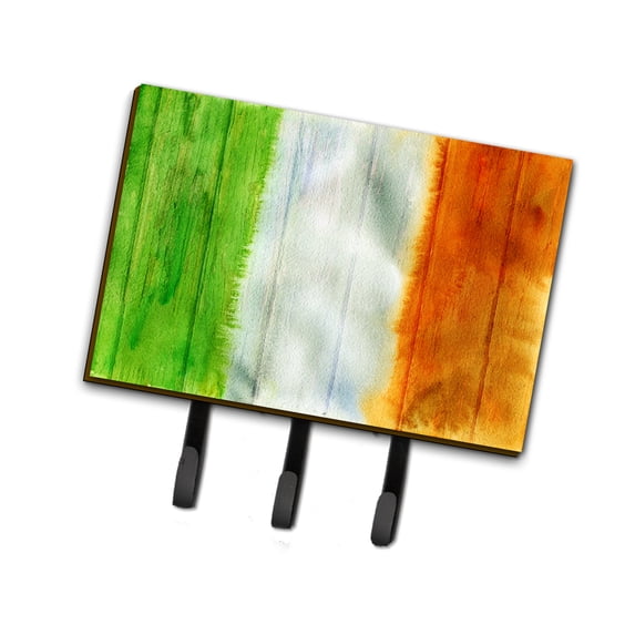 Irish Flag on Wood Leash or Key Holder