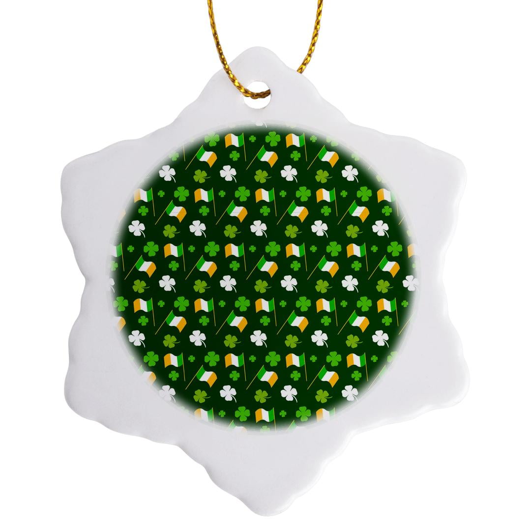 3drose, Irish Flags and Four Leaf Clovers St Patricks Day Pattern, 3 ...