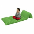 thumbnail image 1 of Irish Floor Pillow Lounger Cover, Old Fashioned Polka Dots Backdrop with Cultural Flowers Clovers Retro Classic, Nap Mat Printed Fabric Case for 5 Pillows, 88" x 36", Lime Green White, by Ambesonne, 1 of 5
