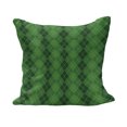 thumbnail image 1 of Irish Fluffy Throw Pillow Cushion Cover, Antique Tartan Inspired Symmetrical Checkered Diamond Line Plaid Fashion, Decorative Square Pillow Case, 26" x 26", Green Dark Green Yellow, by Ambesonne, 1 of 5
