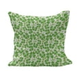 thumbnail image 1 of Irish Fluffy Throw Pillow Cushion Cover, Gaelic Nature Garden Theme Spring Clovers with Hearts Freshness, Decorative Square Accent Pillow Case, 26" x 26", Lime Green Pistachio, by Ambesonne, 1 of 5