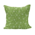 thumbnail image 1 of Irish Fluffy Throw Pillow Cushion Cover, Trifolium on Vertical Wavy Stripes with Dots Luck Fortune, Decorative Square Accent Pillow Case, 26" x 26", Lime Green White, by Ambesonne, 1 of 5
