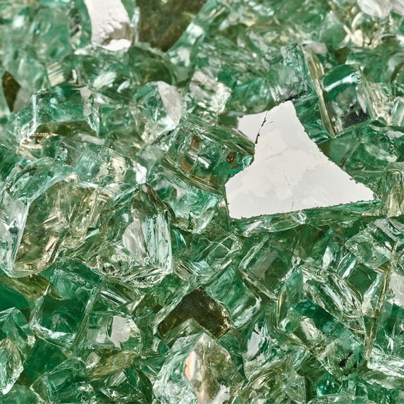 Irish Green Fire Pit Glass | 1/4", Reflective, 10 lbs