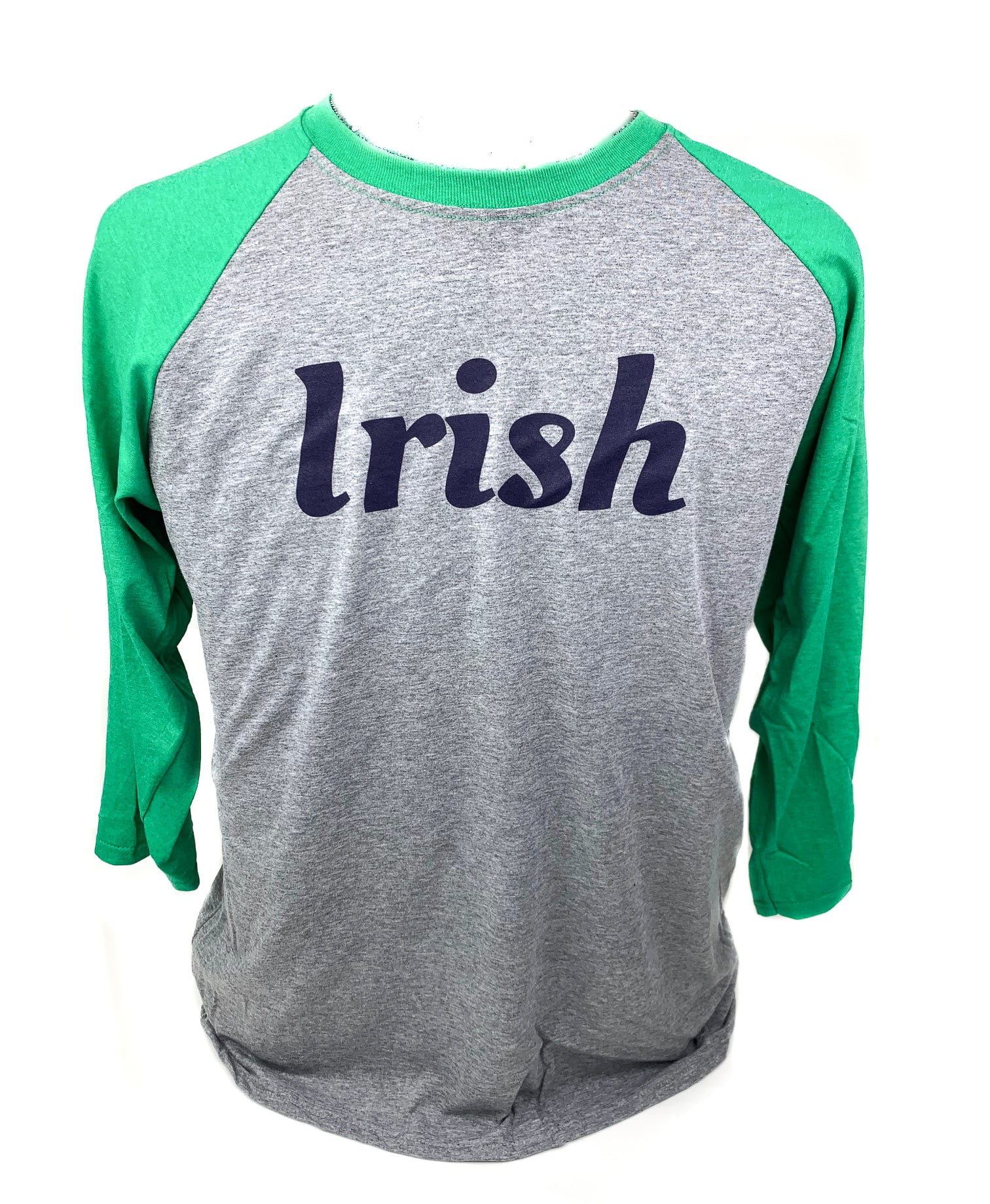 Irish Green & Gray 3/4 Sleeve T-Shirt - XXL
