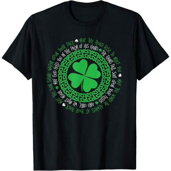 Irish Heritage Shirts Blessing Celtic Knot 4 Leaf Clover - St. Patrick's Day T-Shirt