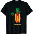 thumbnail image 1 of Irish Hot Dog Sausage Character Men Women Short Sleeve Graphic T-Shirt, Funny St Patricks Day Foodie Top, 1 of 8