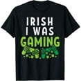 thumbnail image 1 of Irish I Was Gaming Funny St Patricks Day Gamer Boys Men Gift T-Shirt, 1 of 3