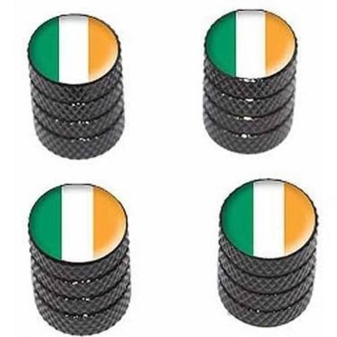 Irish Ireland Flag Tire Valve Stem Caps – Green Aluminum – Universal Fit – Set Of 4