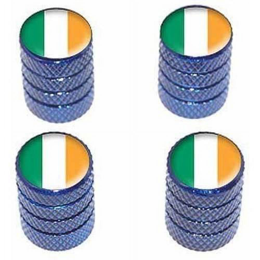 Checkered Flag Tire Valve Caps - Black Aluminum - Set of Four