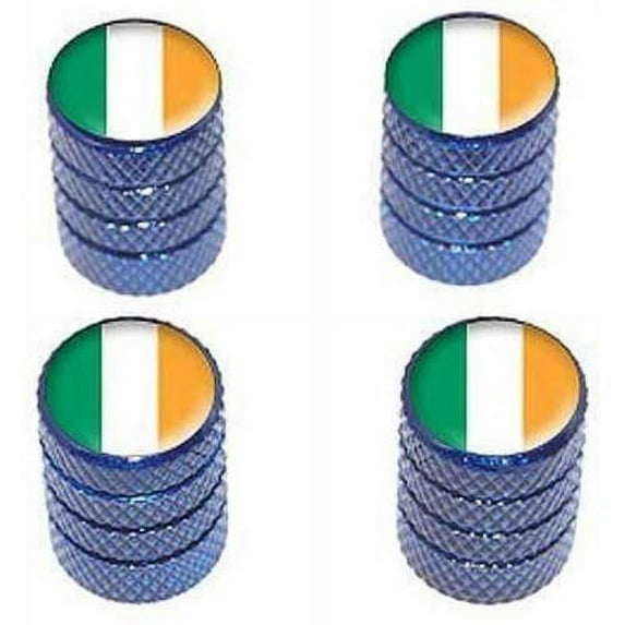 Irish Ireland Flag Tire Rim Wheel Aluminum Valve Stem Caps, Multiple Colors