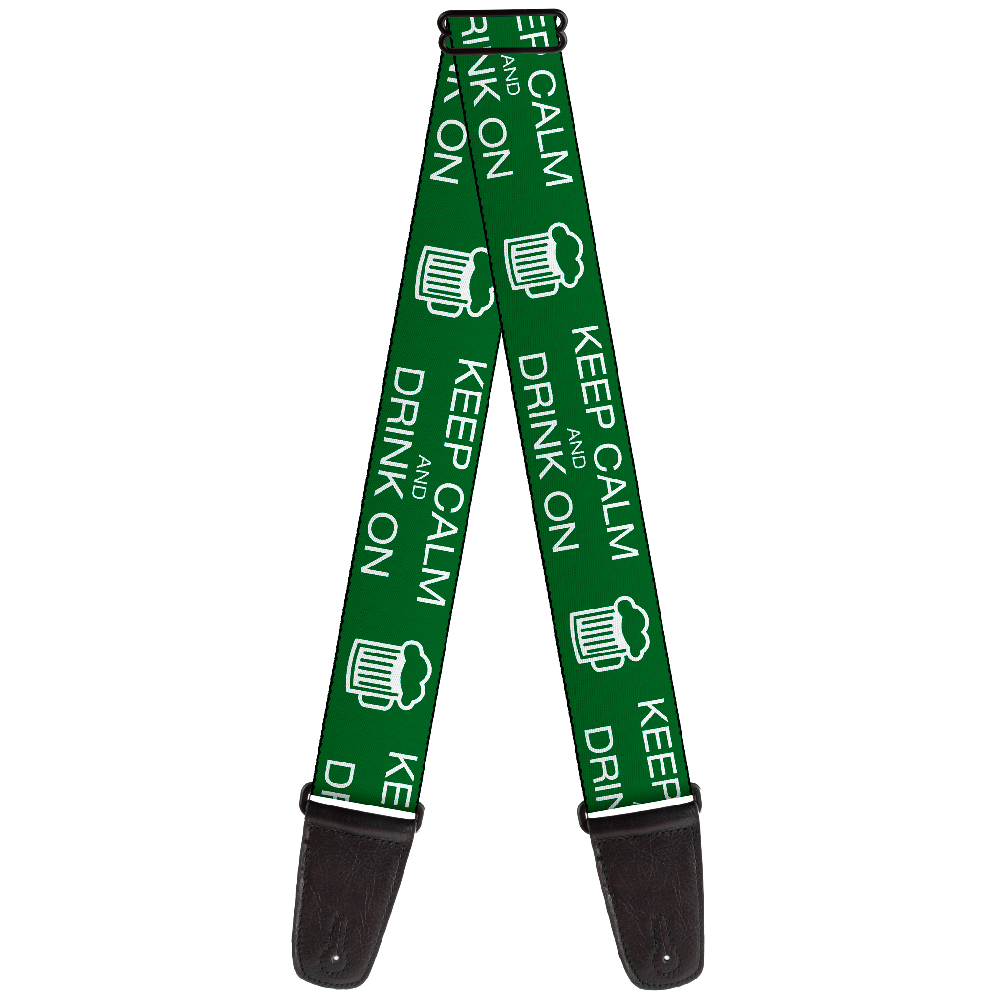 Irish Keep Calm and Drink On Beer Mug Guitar Strap