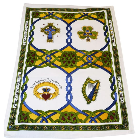 Irish Kitchen Tea Towel Emblems of Ireland by Royal Tara
