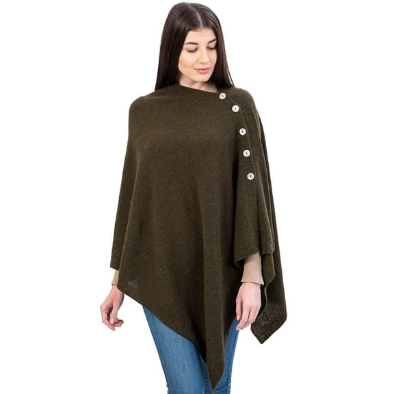 Irish Lambswool Shawl Wrap Lightweight Poncho Oversized Scarf, Irish Wool Shawl Knitted Bridal Ruana Wrap Women's Irish Cape Made in Ireland