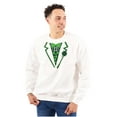 thumbnail image 1 of Irish Leprechaun St Pattys Day Tuxedo Men's Crewneck Sweatshirt Brisco Brands X, 1 of 6