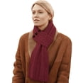 thumbnail image 1 of Irish Loop Scarf 100% SuperSoft Merino Wool Women's Button Closure Cable Knitted Made in Ireland by Aran Woollen Mills, 1 of 2