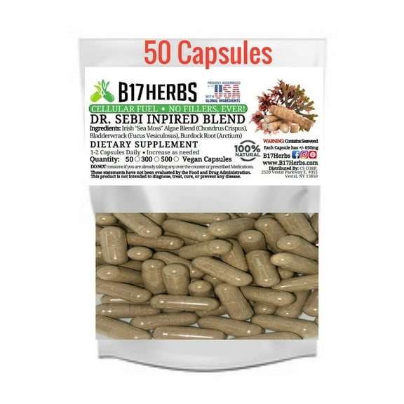 Irish Moss | Bladderwrack | Burdock Root |  Vegan Caps | [D]r [S]ebi Inspired Blend | (50 Caps)