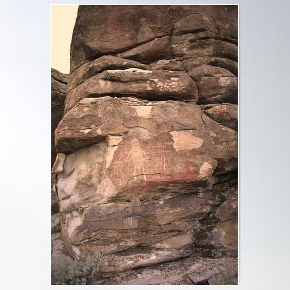 Irish Mountains: Alien Petroglyphs 9 Poster Wall Art, Modern Wall Decor For Living Room Bedroom, 24x36 UNFRAMED