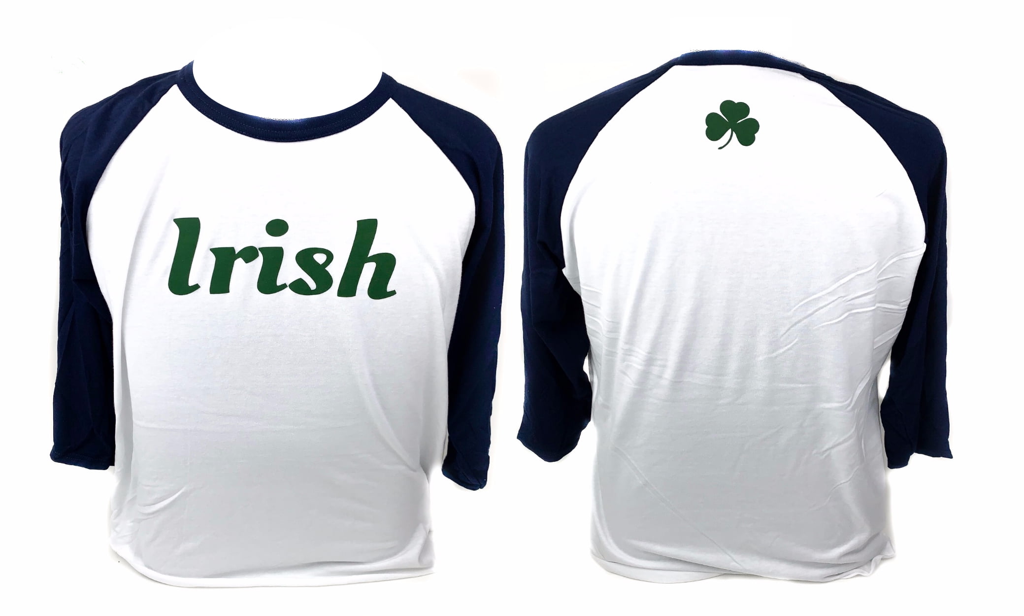 Irish Navy & White 3/4 Sleeve T-Shirt - M
