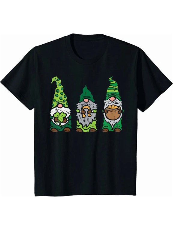 Irish Nordic Gnomes Tomte Nisse Clover Heritage Graphic T-Shirt