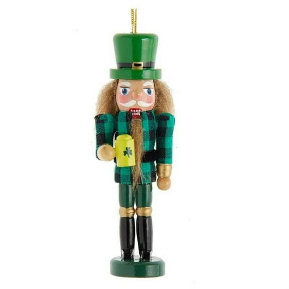 Irish Nutcracker Wood Christmas Tree Ornament 5 Inch C5938
