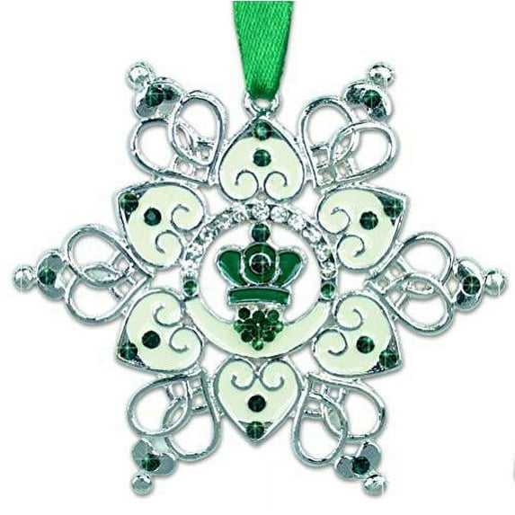 Irish Ornament - Claddagh Ornament - Irish Snowflake Ornament - 7154