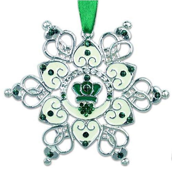 Irish Ornament - Claddagh Ornament - Irish Snowflake Ornament
