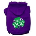 thumbnail image 1 of Irish Pup Screen Print Pet Hoodie, Purple - Extra Small, 1 of 1