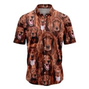 Irish Red And White Setter Awesome Aloha Hawaiian Shirt