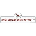 thumbnail image 1 of Irish Red And White Setter Street Sign | Indoor/Outdoor | Dog Lover Funny Home Décor for Garages, Living Rooms, Bedroom, Offices | SignMission personalized gift | 36" Wide, 1 of 5