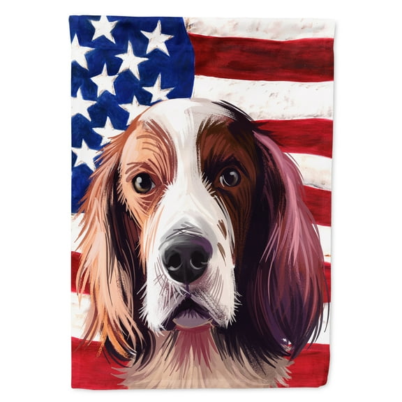 Carolines Treasures CK6569GF Irish Red and White Setter American Garden Size Outdoor-Flags, Multicolor