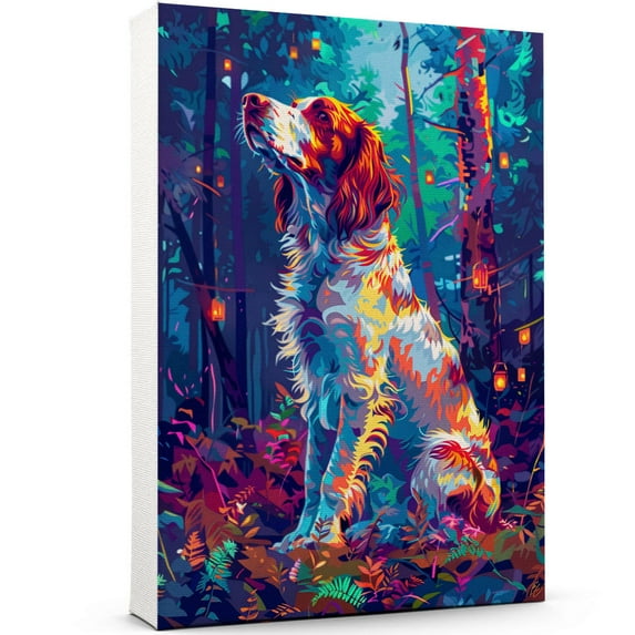 Irish Redand Setter Dog Watercolor Art Poster - Irish Redand Setter Dog Canvas Wall Art For Bedroom Decor - Black Bedroom Decor - Dog Canvas Wall Art