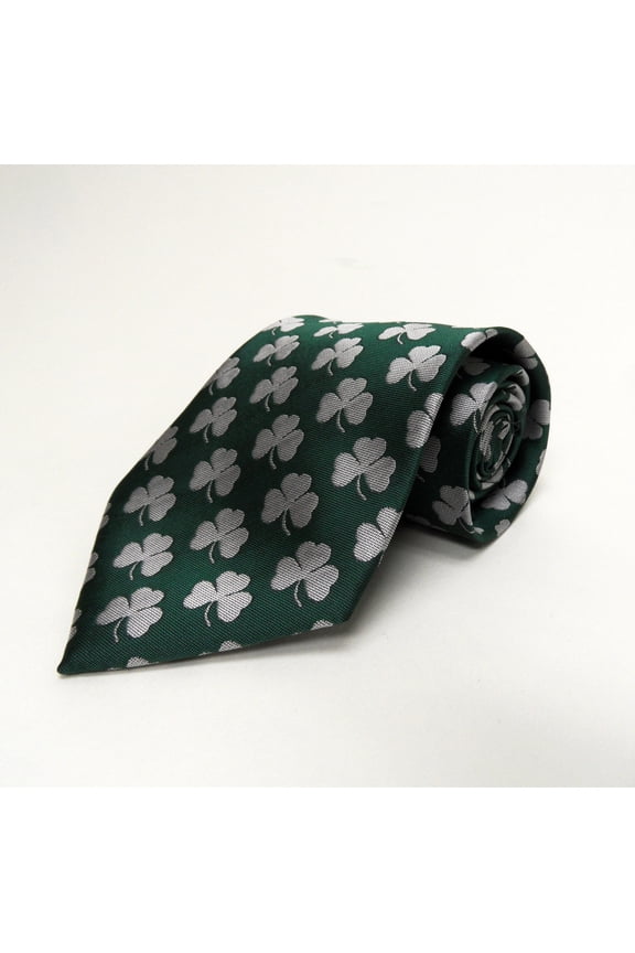 Irish Repeating Shamrock Necktie - Donegal Bay - Unisex - One Size