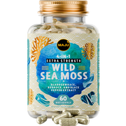 Maju Superfoods Sea Moss Capsules Organic Wildcrafted with Bladderwrack and Burdock Root 60 Count