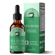 Irish Sea Moss Liquid Drops Supplement,with Soursop,Burdockroot,Bladderwrack,Ashwagandha,Turmeric,Black Cumin,Gut & Immune Support,60ML