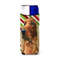 thumbnail image 1 of Irish Setter Candy Cane Holiday Christmas Ultra Hugger for slim cans, 1 of 6