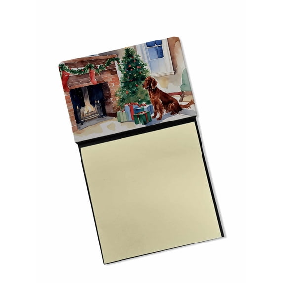 Irish Setter Cozy Christmas Sticky Note Holder 3.25 in x 5.25 in