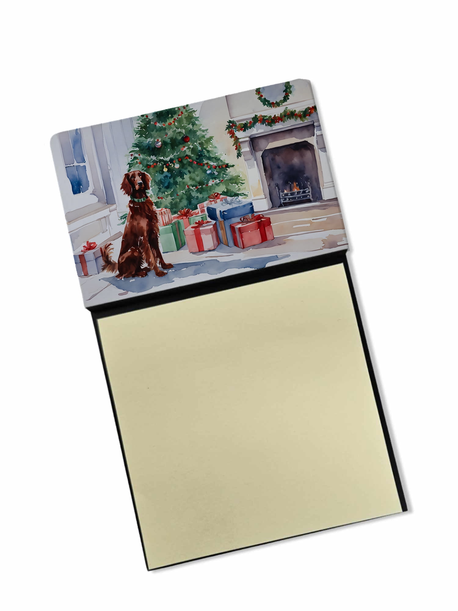 Irish Setter Cozy Christmas Sticky Note Holder 3.25 in x 5.25 in
