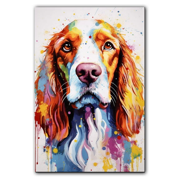 Irish Setter Dog Cat Portrait Watercolor Painting Custom Canvas/Framed Canvas Prints - Wall Art for Home Decoration, Memorial Gift for Pet Lovers Dog Moms, home decor living room