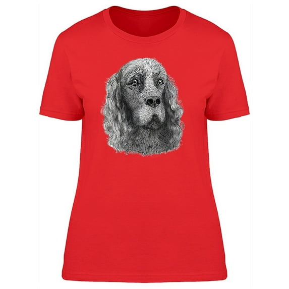 Irish Setter Dog Sketch T-Shirt Women -Image by Shutterstock, Female x-Large
