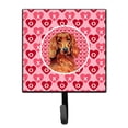 thumbnail image 1 of Irish Setter Hearts Love and Valentines Day Portrait Leash or Key Holder, 1 of 2