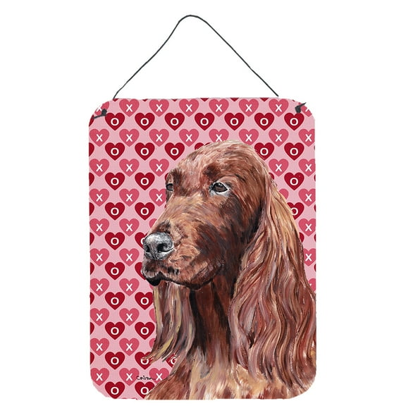 Irish Setter Valentine's Love Aluminium Metal Wall or Door Hanging Prints