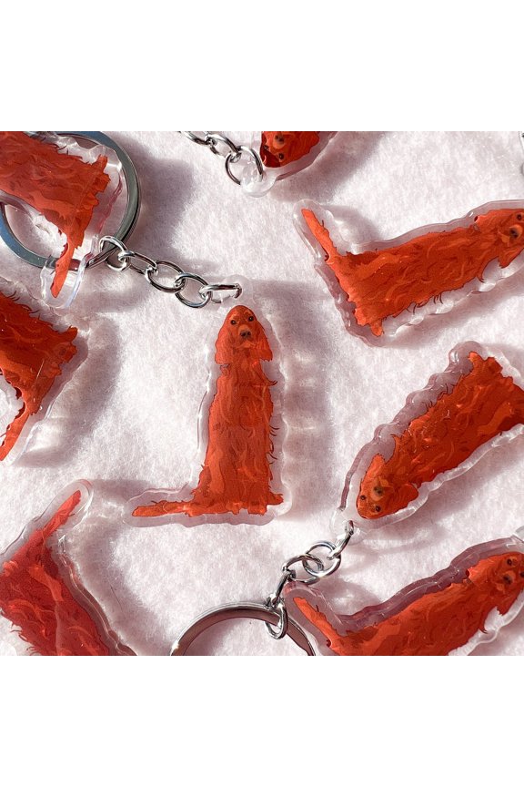 Irish Setter Keychain, Acrylic Keychain, Dog Keychain, Original Artwork Keychain (1 keychain)
