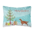 thumbnail image 1 of Irish Setter Merry Christmas Tree Canvas Fabric Decorative Pillow, 1 of 3