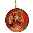 thumbnail image 1 of Irish Setter Red Snowflake Holiday Christmas Ceramic Ornament, 1 of 1