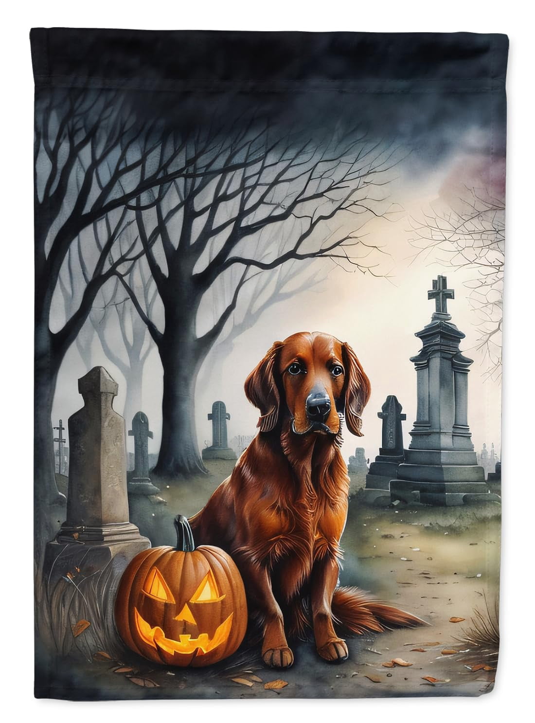 Irish Setter Spooky Halloween Garden Flag 11.25 in x 15.5 in