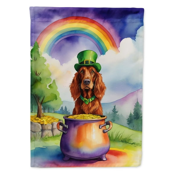 Irish Setter St Patrick's Day House Flag 28 in x 40 in